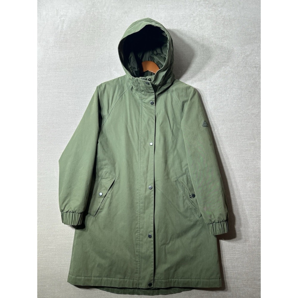 Barbour Waterproof & Breathable Hooded Rain Jacket Coat Olive Green US 4 UK 8